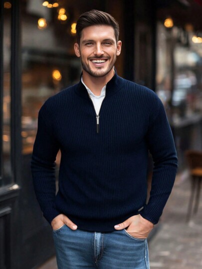 GINGTTO البلوزة الرياضية للرجال قميص مضفر كاجوال أنيق بأكمام طويلة