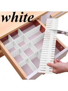 4件/8件/12件套ABS抽屉隔板，可调节12.7英寸*2.7英寸抽屉隔板，可自由组合，可剪裁拼接，非常适合分隔内衣和袜子，多用途收纳，适用于梳妆台、浴室、卧室、厨房和书桌抽屉。购买时请注意尺寸，阳光旅行，清凉舒适