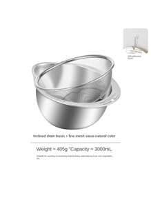 Multi-Style 304 Edelstahl Gemüse Waschbecken, Abtropfkorb, Sieb, Reisewäsche Sieb, Filterschüssel, Multifunktional
