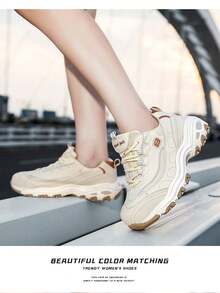 Giày bảo hộ lao động cho nữ mới, phù hợp với mọi mùa, giày bảo hộ ngoài trời cho nữ có mũi thép, chống va đập, chống đâm thủng, thoáng khí và nhẹ, giày bảo hộ lao động công nghiệp - Màu be - Xem 6