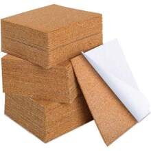 Soft Cork Square Cup Mat, Self-Adhesive Cork Tiles, For Coasters And DIY Crafts Best Gifts - Multicolor - View 3