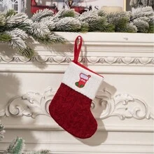 1 chiếc tất đan chữ cái A-Z cho tiệc Giáng sinh Mặt dây chuyền cây thông Noel Vật dụng trang trí nhà cửa, Giáng sinh - Đỏ - Xem 22
