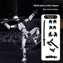 1pc Upgraded 13+ Jointed Posable 3D Printed Mechanical Action Figure, Stress Relief Lucky 13 Doll With Full Body Movement - Multicolor - View 13