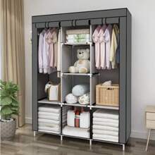 Portable Wardrobe Smart Closet Foldable Large Multipurpose Clothes Organizer LR-0195 - Black - View 1