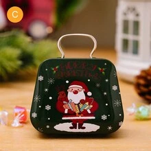 1 件锡制礼品糖果盒，圣诞装饰用品迷你手提箱锡盒礼品 - 彩色 - 查看 15