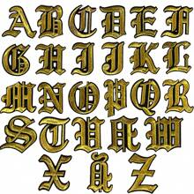 1 Pièce Optionnelle Alphabet Noir Edge Patch Brodé, Fer Sur/insignes, Vêtements Et Accessoires Décoration