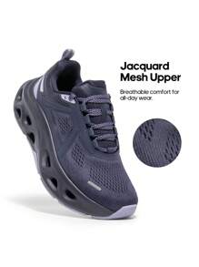Women Fashion Sneakers Midsole Anti-Slip Comfortable Causal Walking Running Tennis Athletic Gym Workout Shoes With 3M Reflective Strips - Bụi tím - Xem 5