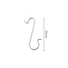 Đồ trang trí Giáng sinh 20 chiếc/80 chiếc Móc treo đồ trang trí Giáng sinh, Móc treo đồ trang trí, Móc dây kim loại màu vàng, bạc, đỏ, xanh lá cây, Móc treo đồ trang trí cho cây thông Noel & quà tặng Phục sinh - Nhiều màu - Xem 8