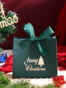 10 件装迷你豪华圣诞礼品盒，金色圣诞快乐文字设计，季节性魅力圣诞礼品盒，红色、绿色和粉色，非常适合包装节日礼物和零食，圣诞节 - 多色 - 查看 14