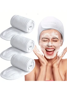 3pcs/Set Adjustable Spa Headbands, For Use With Face Wash, Makeup, Shower - Blend Knitted Hair Bands, Suitable For Normal Hair Turban Headband Sweatband, Hairband Fall Winter Hair Accessories For Women For Vacation Outfits Woman Elegant Scarf Women Bandanas Soft Headwrap - Multicolor - View 12