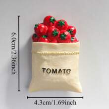 1pc/4pcs/5pcs/5pcs-Style 1/6pcs/7pcs/7pcs-Style 1/8pcs/8pcs-Style 1/9pcs/9pcs-Style 1/10pcs/10pcs-1/11pcs/12pcs/13pcs 3D Realistic Food Magnetic Stickers, Delicious Food Themed Stickers, Creative Fridge Magnets, Decorative Accents For Office, Kitchen, Whiteboard, Storage Cabinet, Dishwasher, Home Decor, Gifts For Friends And Family, Valentine's Day - 彩色 - 查看 4