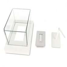 Rectangular Tabletop Fire Bowl Pot With Four-Sided Glass 13.5" L Portable Tabletop Fireplace Clean Burning Bio Ethanol Ventless Fireplace - White - View 2