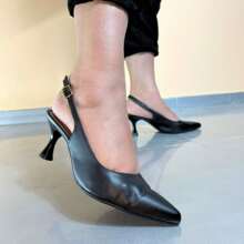 Mozione Open Back Low Heel Pumps 169 - màu đen - Xem 4
