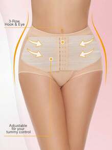 JUQDNX Mesh Stitching Shaping Panties, Tummy Control Compression Panties To Butt Lift & Shape Buttocks, Women's Underwear & Shapewear