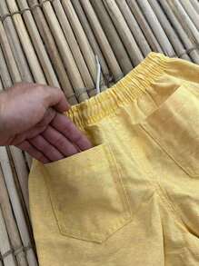 MODERN KIDS' BERMUDA BERMUDA FOR BOYS NEW - 黃色 - 查看 2