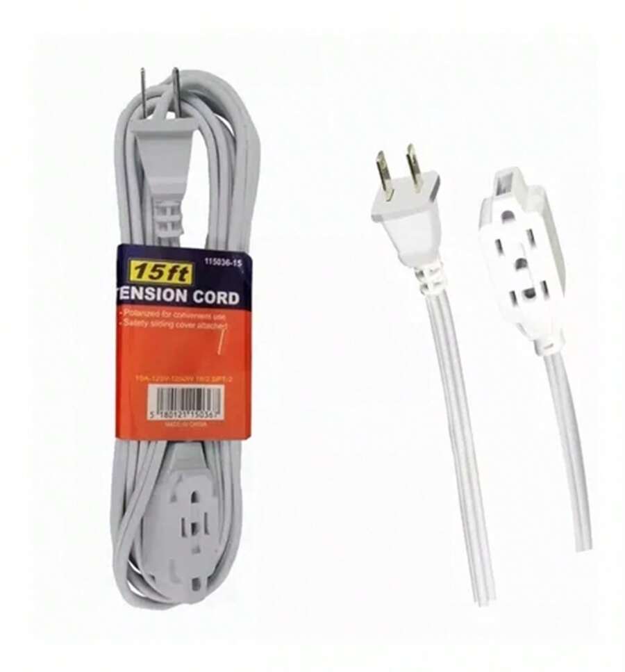 Extensión Eléctrica Doméstica, 5 M, Blanca,multicontacto - Blanco - Ver 1