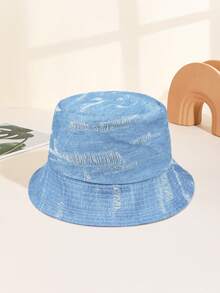 1 Stück Damen vintage, verwaschener Fischerhut, beidseitig tragbar, windabweisend und warm, für den täglichen Gebrauch geeignet - einfarbig - Übersicht 14