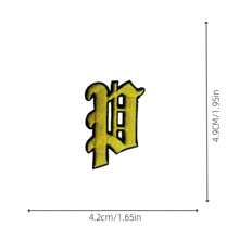 1 Pièce Optionnelle Alphabet Noir Edge Patch Brodé, Fer Sur/insignes, Vêtements Et Accessoires Décoration