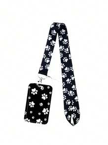 1set Leopard Print, Cow, Zebra, Cat Paw Pattern Lanyard ID Card Holder, Suitable For Doctors, Nurses, Students, Teachers, Exhibition Staff ID Badge Lanyards, Can Be Used As Exhibition Gifts, Keychains Or For Daily Use Car Accessories Bag Charm School Cute Goth Y2k Bag Lanyards With Id Holder Car Accessories Bag Charms Christmas Car Friend Sister Gift Ideas Gifts For Mother, Father, Graduation, And Teacher - Multicolor - View 5