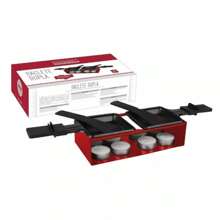 13-Piece Raclette Set Rechaud Cheese Melter Fondue Kit - 紅色 - 查看 6