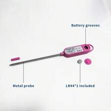 1pc Probe-Style Electronic Food Thermometer For Kitchen Oil Temperature, BBQ And Baking