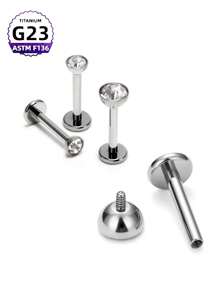 CatDObo 1件1.2毫米2-4毫米钻石钛合金唇钉G23钛镶嵌钻石杯碗形耳环内螺纹耳骨硬鼻饰品批发 - 碗杯 - 查看 7