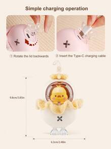 AOYI 1pc 1200mAh Rechargeable Hand Warmer, Portable Constant Temperature Mini Cartoon Chick Hand Warmer (2-Gear Adjustable)