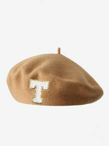 1pc Baby & Kids 26 Letters Knitted Beret Hat, Soft Warm Cute Fashionable Headwear For Toddler Boys Girls, Suitable For Infants And Young Children In Autumn And Winter