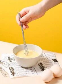 1pc Mini Whisk,Stainless Steel Tiny Whisk For Baking,Whisks Stainless Steel Mini Wire Whisks,Portable Stainless Steel Kitchen Tiny Whisk Egg Beater With Thick Wire For Cooking Blending Whiping Beating Stirring,Small Whisk,Whisk Stainless Steel,Cooking And Kitchen Gadget, Mixing Sauces, Blending Ingredients - Silver - View 9