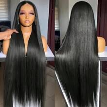 Bone Straight Human Hair Wig 13x4 HD Lace Frontal Wigs 250% Density 8-40 Inch Short Long Straight Lace Front Wigs Glueless Wig Pre Plucked With Baby Hair Brazilian Virgin Human Hair For Women - Natural Black - 查看 5