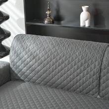 1 pieza Funda de sofá de unicolor a cuadros delgada, protector de sofá resistente al agua y antideslizante para mascotas, cubierta de sofá protector de muebles para dormitorio, oficina, sala de estar, decoración del hogar (se vende por pieza, los reposabrazos y respaldos se deben comprar por separado)