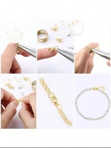 1set Of Boxed Split Jump Rings In 3mm, 4mm, 5mm, 6mm, 7mm, 8mm, And 10mm, 8 Colors, For Diy Jewelry Making And Connector Finding