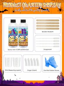 Bộ keo epoxy trong suốt không bọt 20/50/100ml, dùng cho đồ thủ công DIY, lắp ráp và kết dính vật thể, đúc thanh, quà tặng Halloween/Giáng sinh/sinh nhật. - Nhựa epoxy - Xem 15