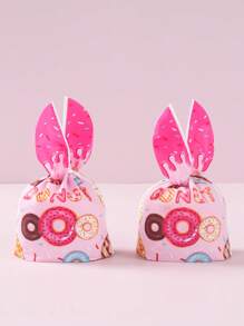 50pcs Doughnut Gift Bag, Doughnut Theme Birthday Party Decorations Packaging Bags, Holiday Event Bags, Babe Shower Decoration, Wedding Favors Decor, Christmas 2025 New Year Gifts Bag Wrapping Bag, Party Favor, Donut Decor, Birthday Gift