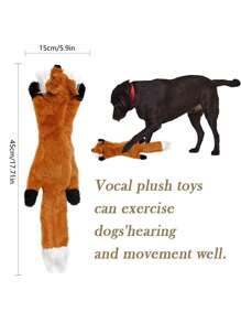 1pc Unfilled Squeaky Dog Toy, Durable Chew Toy With Squeaker, Suitable For Interactive Play And Tug Of War For Dogs Of All Sizes - Multicolor - View 2