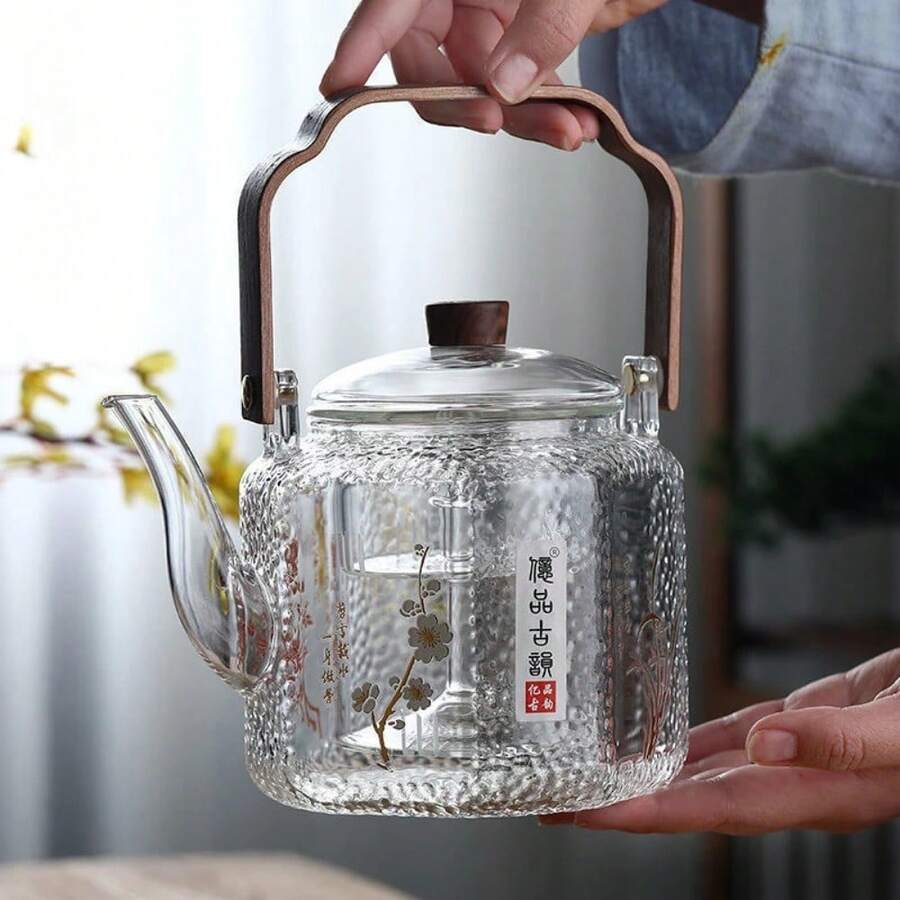 Steamable Teapot Household Glass Tea Maker High Temperature Resistant