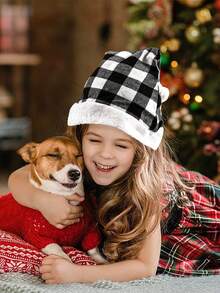 Sombreros navideños, sombreros a cuadros navideños, sombreros de utilería para fotografía navideña, sombreros decorativos navideños - Multicolor - Ver 8