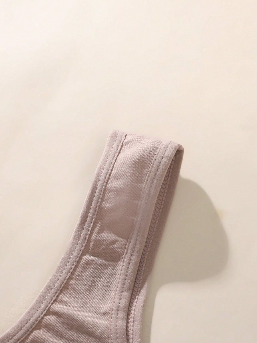 1pc Nylon & Spandex Fabric Shapewear, Wide Strap, HalfOpen Front