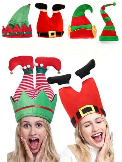 1pc Christmas Decoration Party Santa Claus Clown Leg Warmers, Christmas Party Supplies Gift