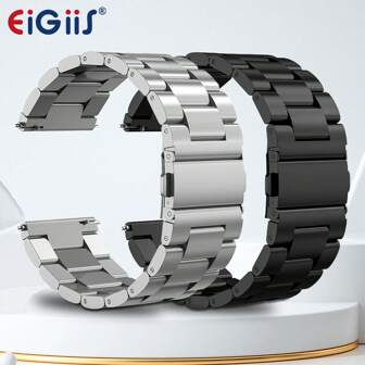 EIGIIS 22mm Stainless Steel Metal Replacement Straps Compatible With EIGIIS KE3 KE5 KE6 EW5 Smartwatch