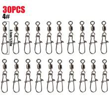 Fishing Swivels Snaps Set, Rolling Bearing Swivel With Duo Lock Snap Connector For Saltwater Freshwater Fishing