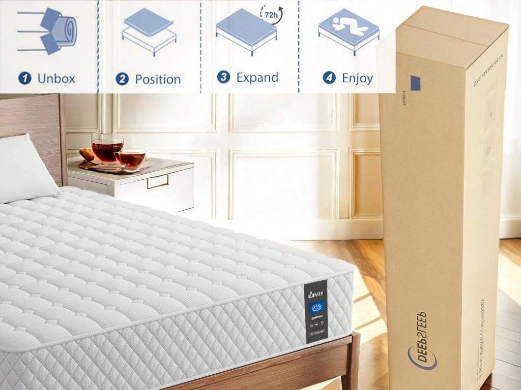 8 Inch Twin Full Queen King Memory Foam Pocket Coils Box Mattresses