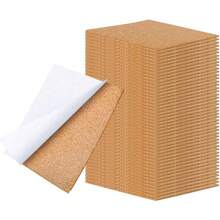 Soft Cork Square Cup Mat, Self-Adhesive Cork Tiles, For Coasters And DIY Crafts Best Gifts - Multicolor - View 2