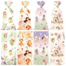 50pcs Fresh Cartoon Garden Pattern Gift Bags, Snacks, Cookies, Moon Cakes, Candy Packaging OPP Flat Bags - Multicolor - View 1