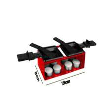 13-Piece Raclette Set Rechaud Cheese Melter Fondue Kit - 紅色 - 查看 3