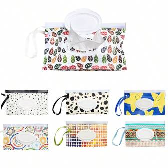 1pc Portable Wet Wipe Bag Tissue Dispenser Box, Baby Wet Wipes Storage Organizer Holder, Flip-Top Handle Design, Waterproofbaby Shower Family Decorations Gifts