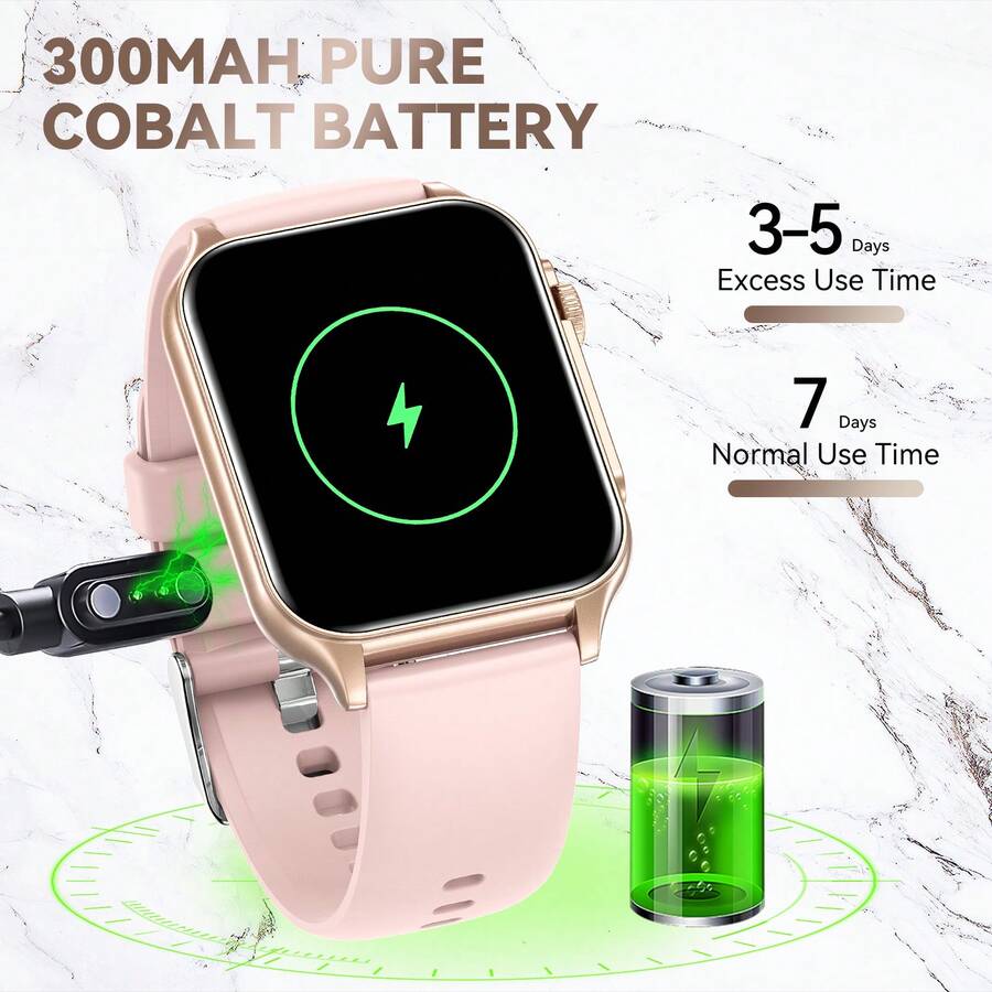 Smart Watches For Women With LED Flashlight 1.96'' HD Screen Waterproof