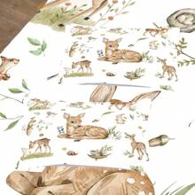 Cute Deer Bedding Set For Kids,Kawaii Deer Comforter Sets For Girls,Twin/Queen Size Bedding Sets For Girls,Wild Animal Comforter Set - White - View 5
