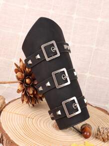 1PC Nam Nữ Găng tay da Vòng đeo tay Viking Bảo vệ cánh tay bằng da Giáp thời Trung cổ Vòng đeo tay bằng da Bảo vệ cổ tay Cosplay (Đơn) - A - Xem 4