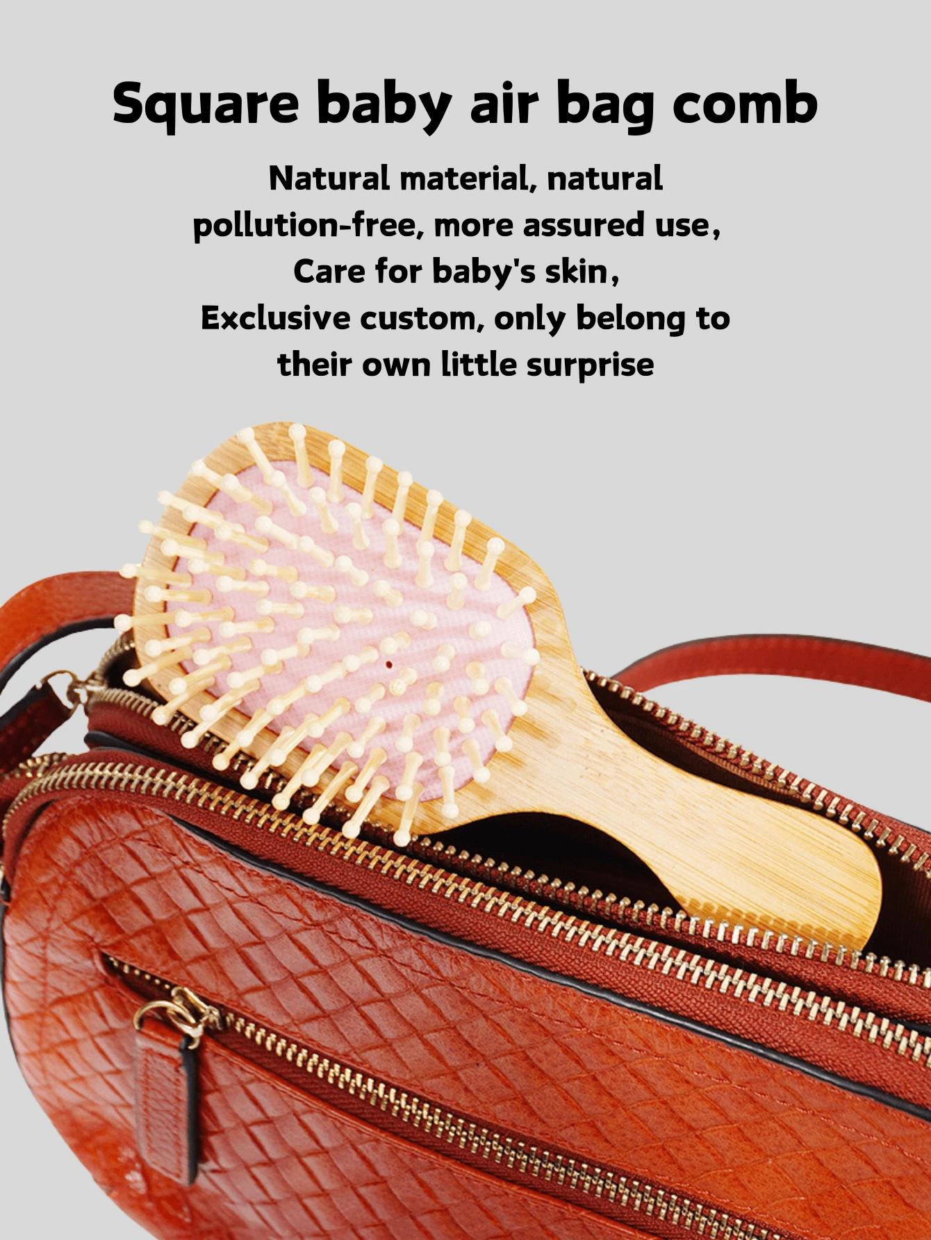 Custom Carved Personalized Baby Brush Baby Gift Set Made Of Natural